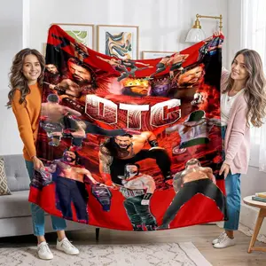 Wwe Fan Delight! 'the Bloodline' Theme Blanket, Ultra Soft & Warm, Perfect For Relaxing, Decoration, Gift Idea, Take Wrestling Home!Gift For Adult,Valentine's Day Gift, Gift For Husband, Gift For Wife
