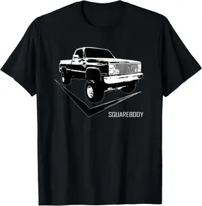 100%cotton Classic Square Body Truck Squarebody T-Shirt  Top plain  tops