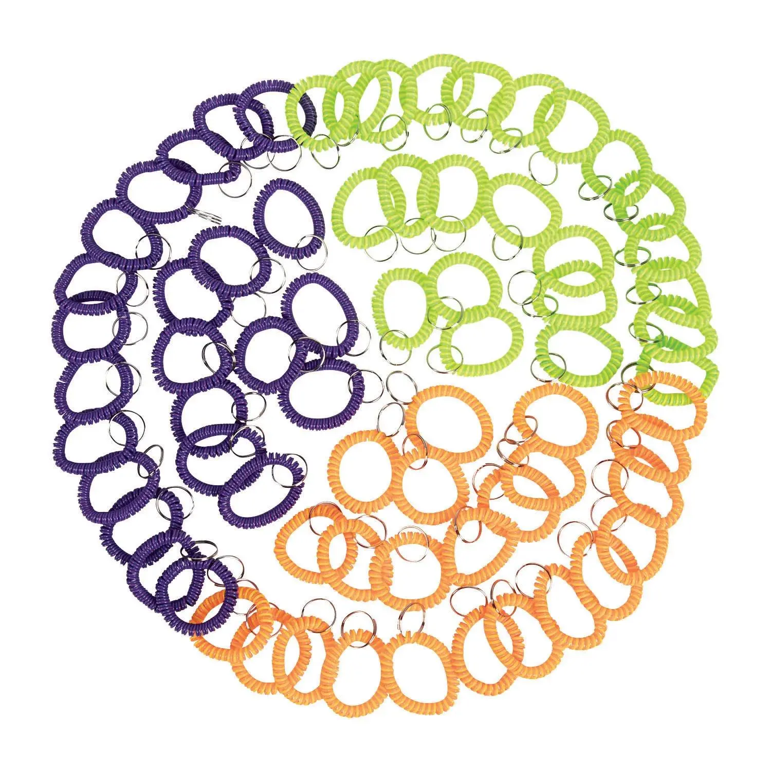Bulk 72 Pc. Neon Coil Keychains