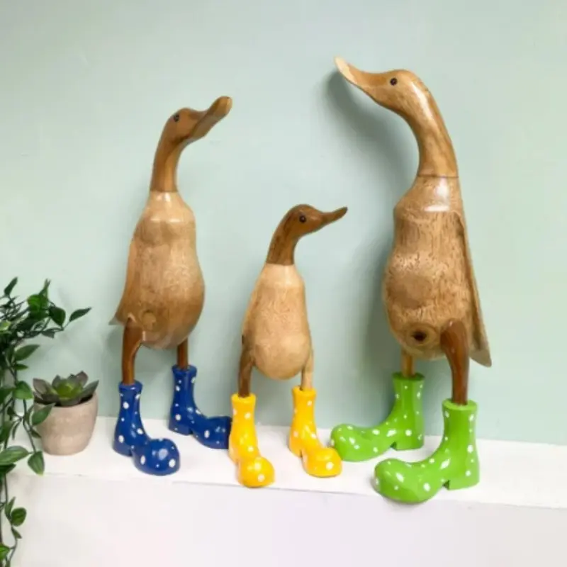 Colorful Duck Shoe Ornament Set, Creative Art Decor for Home Garden, Cute Resin Craft Kit, Unique DIY Decoration Idea, Resin Animal Sculptures, Garden Accessories
