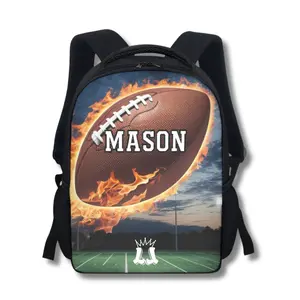 Personalized Football Backpack, Custom Name Sports Bag