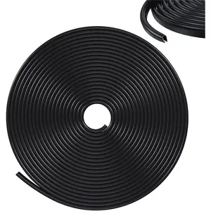 32Ft(10M) Door Edge Guards  Door Edge Guards U Shape  Door Protector Rubber Seal Door Guard Internal Double Sided Tape (No Glue Required), Black