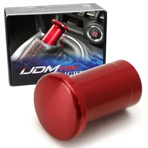 iJDMTOY Sports Red Billet Aluminum Handbrake Tip Press Button For 2013-2016 Scion FR-S, 2017-2021 Toyota 86, 2013-2021 BRZ