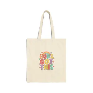 God's Got This Tote | Christian encouragement, pastel groovy scripture