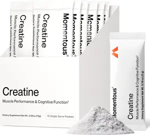 Momentous Creatine Monohydrate Powder - Supports Strength Lean Muscle & Recovery for Men Women - NSF Certified - 5g per Serving - 15 Servings - Enhances Workout Results & Energy Levels - Healthcare, Supplement