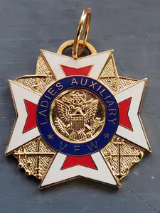 VFW Ladies Auxiliary metal pendant