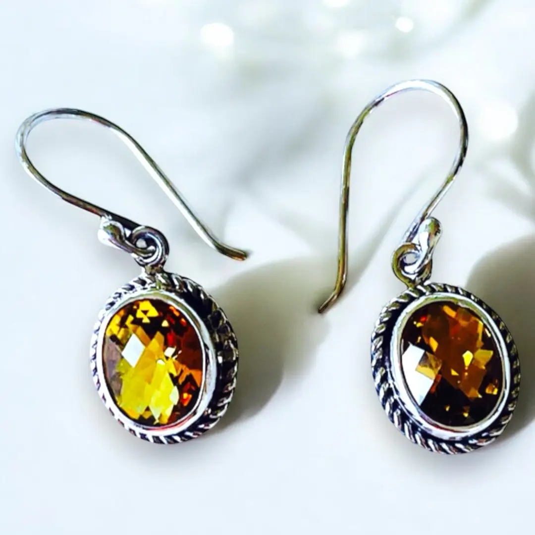 Citrine Earrings - A Pair of Elegant and Sparkling Women's Accessory