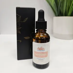 The Villas at Spanish Court Lavender Essential Oil - 100% Pure & Natural 1oz / 30ml Dripper for Relaxation & Stress Relief