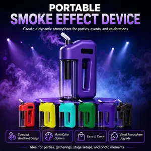 Portable Mini Fog Machine Suitable for Party, DJ, Wedding, Halloween & Photography - Handheld Smoke Generator with 6 Color Options, Rechargeable - Stage Fogger for Stage Effects, Smoke for Events, No Included
