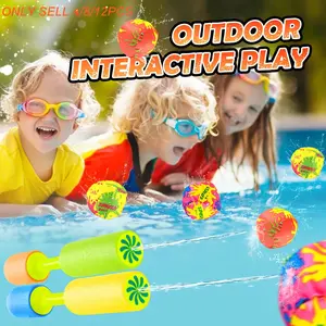 Summer Foam Pull-Back Water Gun, Extendable Water Gun and Pool Ball Set, Fun Pool Accessories, Kids' Outdoor Beach Toy, Random Color, Swimming Pool Set