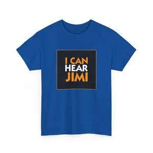 I Can Hear Jimi T-Shirt | White Men Can't Jump Inspired Quote Shirt | Guitar Music Lover Tee | Retro Rock Fan Graphic Shirt