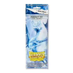 Dragon Shield Sleeves: Standard Perfect Fit Sealable - Clear 100CT (Sleeve I) Trading Card Album Trading Card Toploaders