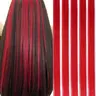 5 PCS Red/Blue Clip In Hair Extensions 20 Inch Long Straight Hairpieces, Synthetic Fiber Extensions, Clip In Synthetic, Lightweight Extensions, Halloween Cosplay Dress Up Party Christmas New Year Gift For Women Kids Girls Carnival Music Festival Use