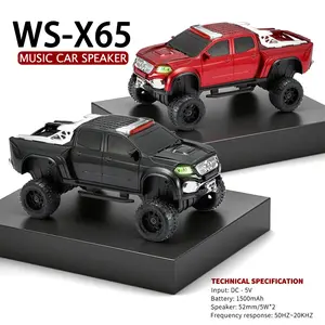 WSTER WS-X65 car model speaker with Bluetooth full bass. Stylish and stylish. Suitable for home, outdoor, beach, and party use.