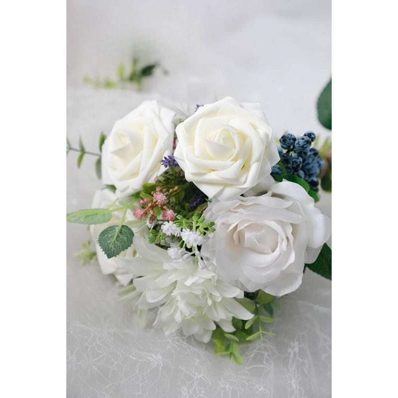 25Pack Artificial Flowers Fake Roses with Stems 3inch Ivory Boxed Foam Roses for DIY Bouquets Centerpieces Wedding Party Arrangement Bridal Shower Decor - Tools & Hardware.