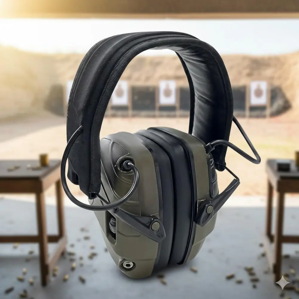 Professional Tactical Shooting Earmuffs: Noise Cancelling & Sound Amplification for Hunting & Ranges. High-Fidelity Audio Enhances Awareness While Blocking Loud Sounds. Foldable & Adjustable for Comfort & Portability.
