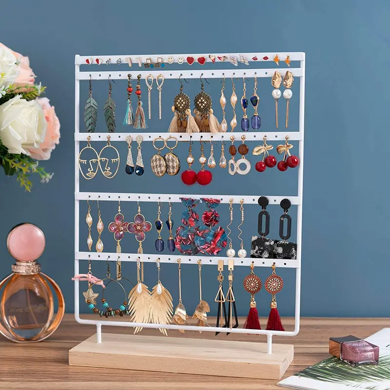 Earring Stand Earring Holder Jewelry Rack Storage Rack 5-Tier Multilayer Storage 100-Hole Earring Rack Jewelry Rack, Earring Storage Box Display Rack Girl Earring Rack