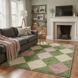 【Summervibes】GENIMO Rug – Machine Washable, Soft, Pet Friendly, Non-Slip Area Carpet, Floor Rug Perfect for Living Room, Bedroom, Kitchen, Hallway, Elegant Home Decor ,ARP1294-LEAF