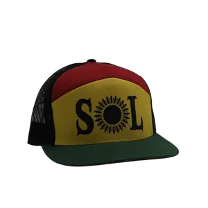 SOL Logo 7-Panel Rasta Hat