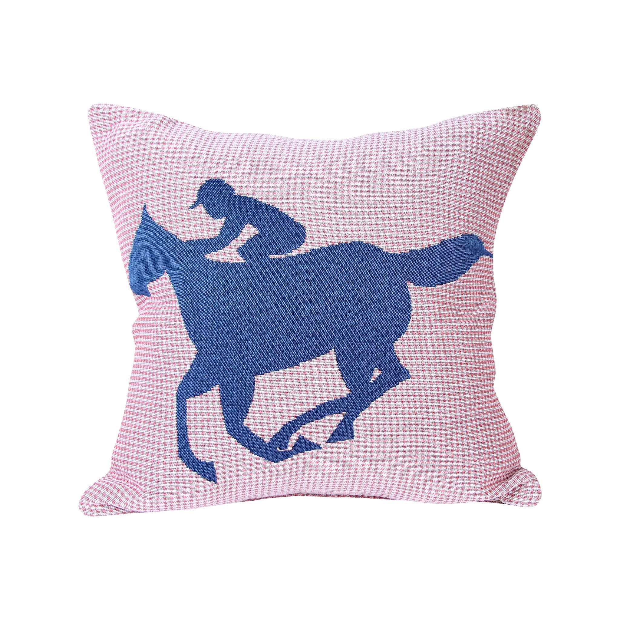 Pink Plaid Race Horse Pillow