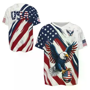 USA Soccer Jersey 2026 - Bald Eagle Design, V-Neck Quick-Dry Casual Shirt for Men, Perfect Gift for USA Team Fans and Players