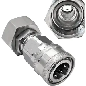 Stainless Steel 3/4 Garden Hose Female Threaded to 3/8 Pressure Washer Adapter Convert Hose to Power Washer Quick Connector Socket Coupler