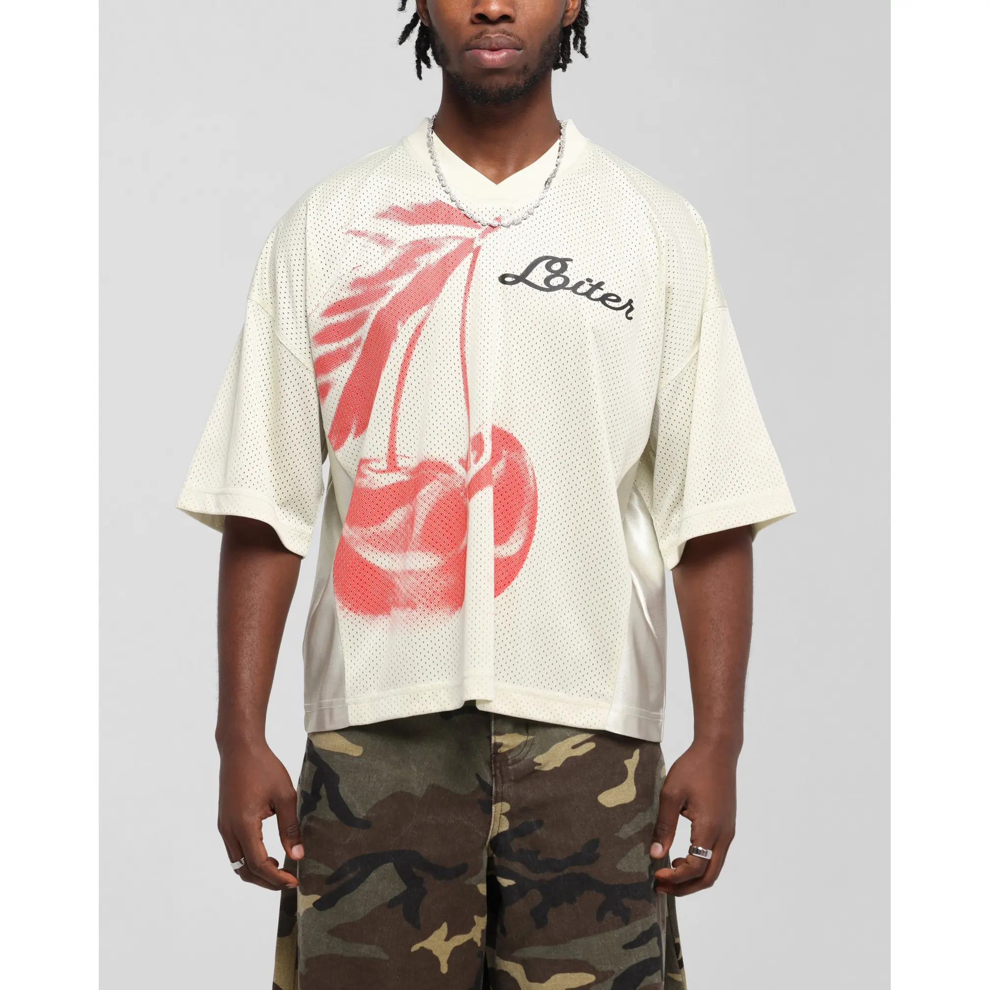Loiter Cherry Jersey Off White/Red