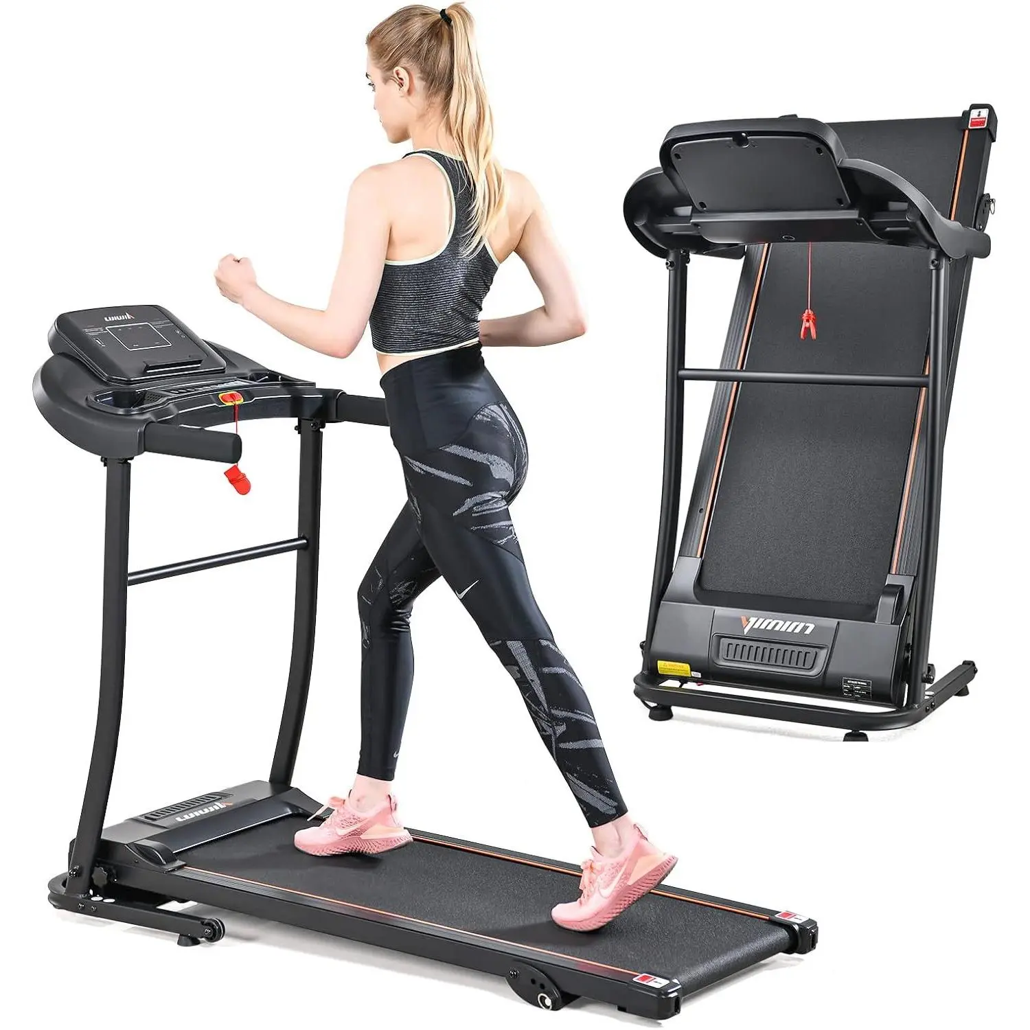 Premium Folding Incline Treadmill , One-Touch Speed Buttons, Shock Absorption, Optional Bluetooth with Exclusive Zwift App