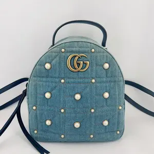 Pre-owned GUCCI Canvas Backpacks Pearl Backpacks