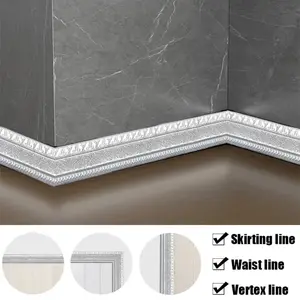 2.3m 3D Pattern Wall Trim
