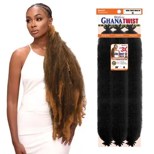 REALISTIC 3X GHANA AFRO TWIST BULK 30in  -Soft & Smooth Texture -Protective Style Crochet Braid