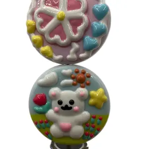 31.5mm Hand Painted Statement Beads for Beaded Pens - Pack of 15, Perfect for Creating Unique Pens and Gifts Crafts