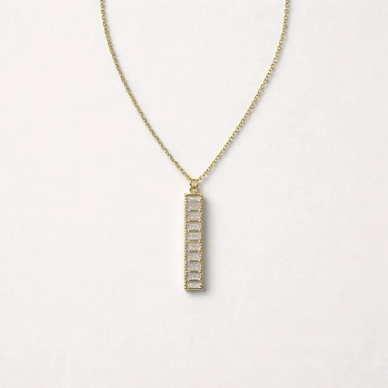 CZ Bar Necklace