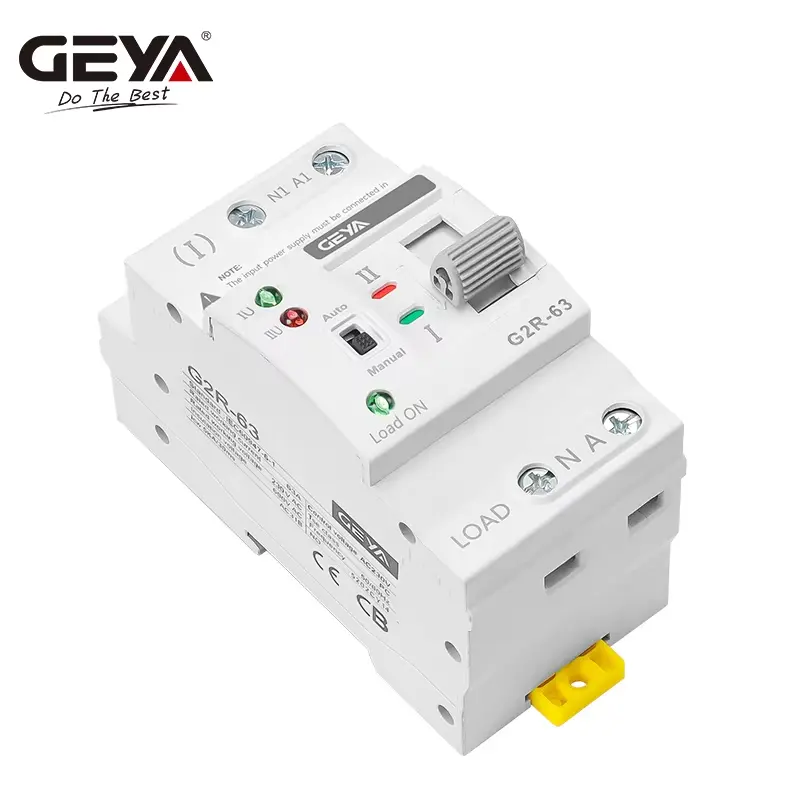 GEYA G2R 2P 63A AC110V Automatic Transfer Switch - Manual Transfer ATS with Fast Auto-Switch Millisecond-Level Uninterruptible Power, DIN Rail Mounting for Home Electrical Supplies