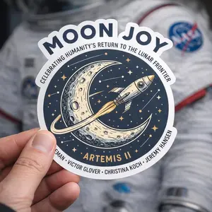 2026 Artemis II Mission Sticker, Rocket Liftoff Commemorative - Moon Joy Sticker