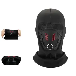 Windproof, dustproof, breathable, winter warm Balaklava ski motorcycle riding warm mask for men and women in blackRAIMENTRY