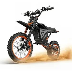 FREEBOY Y66 3000W Electric Mountain Bike - 48V 30Ah Battery, Dual Suspension, Fat Tire Off-Road Ebikes for Outdoor Adventure, Hunting (Black, Orange)