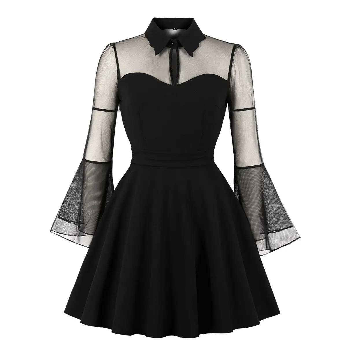 Black Gothic Emo Style Summer Outfit Dress- women dresses & oufits gothic  dress - TikTok Shop
