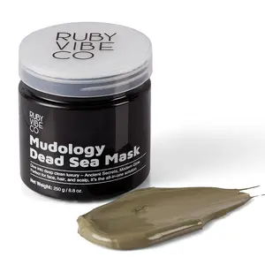 [RUBY VIBE CO] Mudology Dead Sea Mud Mask from Jordan - Deep Clean Luxury for Face Hair & Scalp - 250g