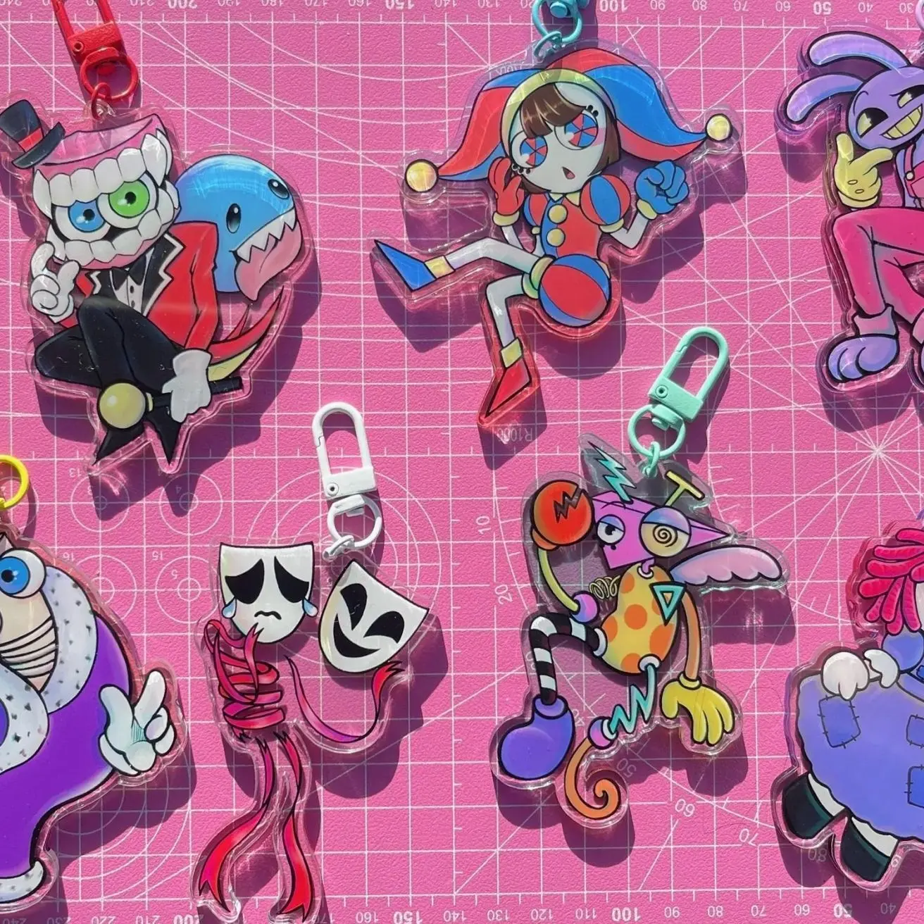 7 Styles TADC Crew Colored Acrylic Keychains