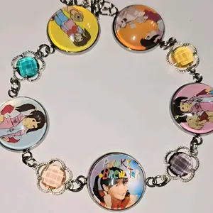 Punky Brewster Bracelet with Flower Gems 8 Inches - Classic Design for Everyday Wear