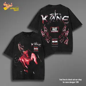 WWE RAW Kane Big Mask T-Shirt | Vintage Graphic Design | Iconic Wrestling Print | Classic Fan Apparel Cotton Fabric tee Menswear Oversized