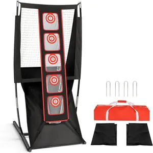 Golf Net, Golf Chipping Net,Target  Chip  for Precision & Distance,with 5 Distinct Target Heights Challenge and Automatic Ball Return,Improve Your Short