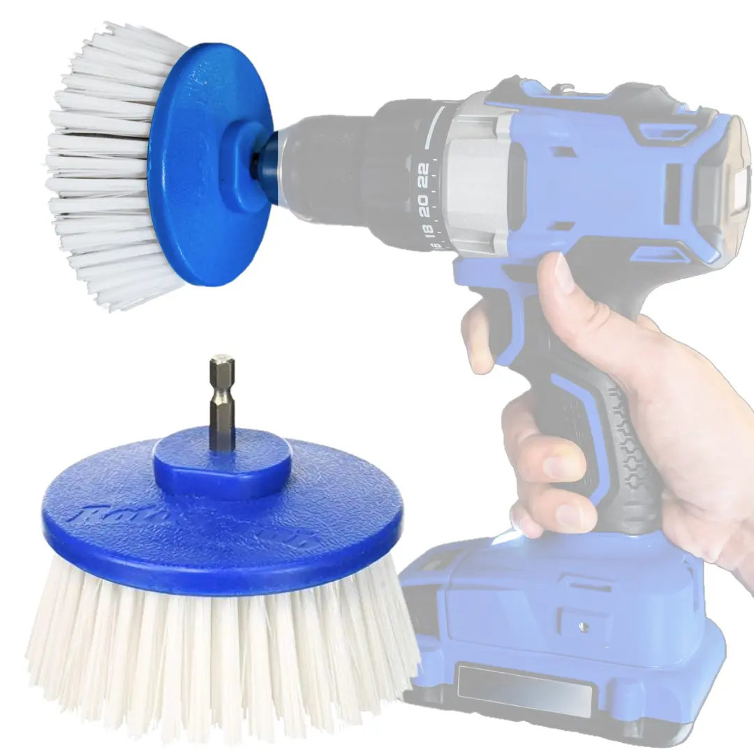 RotoScrub Multi-Purpose Drill Brush Attachment, Bathroom Surfaces, Tile and Grout, Sinks, Tubs, Shower Walls, All Purpose Cleaning Attachment Brush