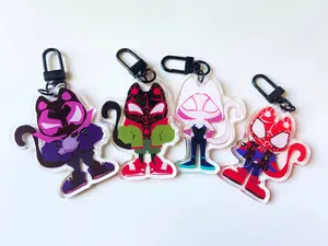 Spider-cat Keychains, Acrylic Keychain