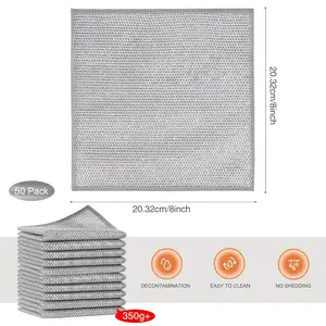 50pcs Stainless Steel Kitchen Towels - Scratch-Resistant, Magic Erasers for Cleaning,Reusable Cleaning Cloths for Wet/Dry Use, Ideal for Dishes, Pots, And Flat Bottoms, Dish Towels