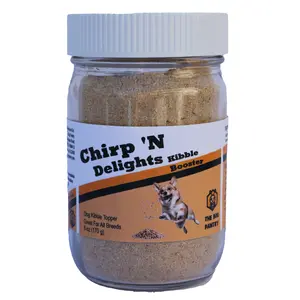 Chirp'n Delights Cricket Based Kibble Booster - High Protein Kibble topper Made with Cricket Protein, All-Natural, Sustainable Dog Treats
