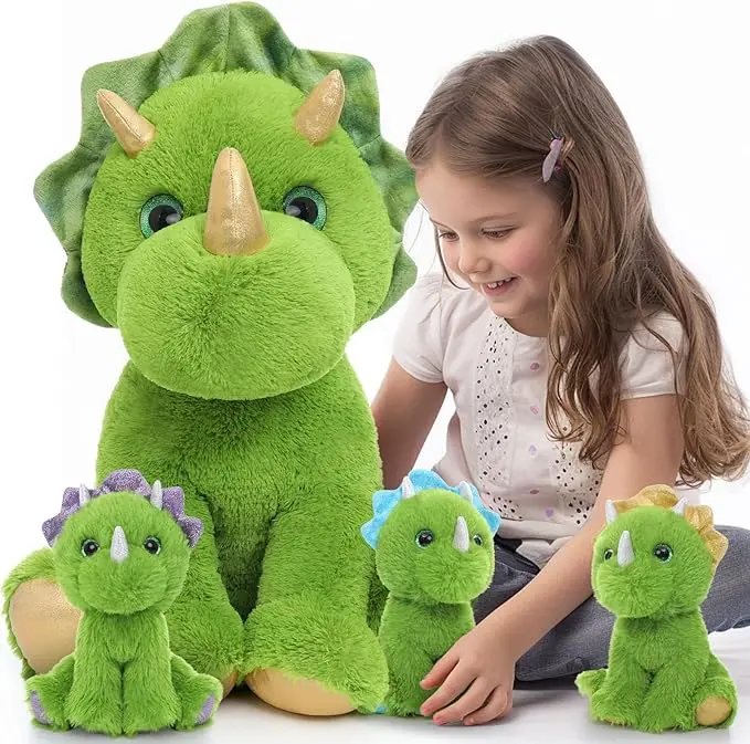 Tezituor Large Dinosaur Stuffed Animal Plush Toy,Giant Cute 24.5" Jumbo Soft Toys,Huge Big Size Fluffy Plushy Fat Plushie,Gifts for Kids