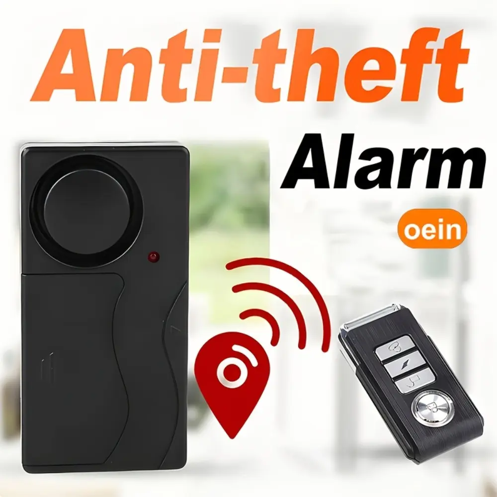 Oein, Wireless Anti-Theft Alarm, Portable Security Motion Sensor Siren for Bike Motorcycle Scooter Door Window Vehicle, 110Db, with Remote Control, Security Systems for House, Window Alarms for Home Security