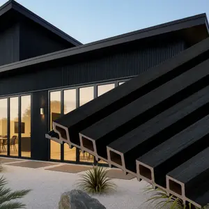 5 Grid Composite Slat Wall Panels – Modern WPC Exterior Siding and Wall Cladding System